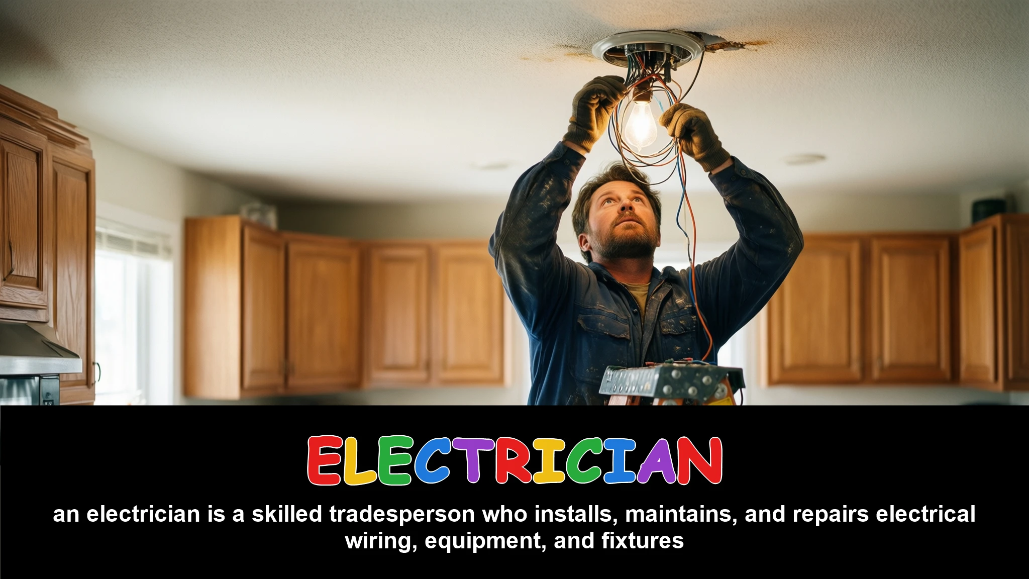 English Illustration for electrician